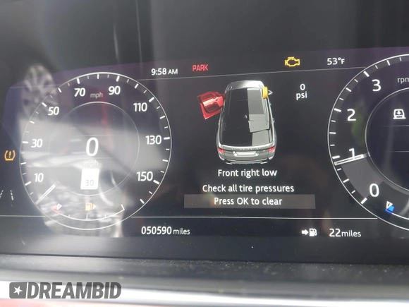 2018 Land Rover Range Rover Sport HSE with VIN SALWR2RVXJA186399, listed as a IAAI auction lot 41077754 with 50,590 mi miles. Bid and sale history available at carsss.com. Image 7.