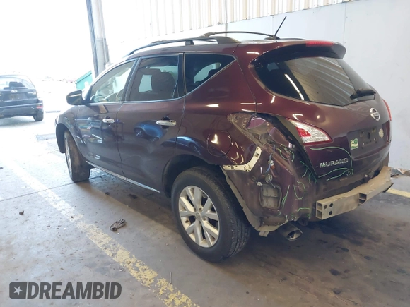 2013 Nissan Murano LE with VIN JN8AZ1MW4DW310934, listed as a IAAI auction lot 41725364 with 131,084 mi miles and . Bid and sale history available at DreamBid. Image 3.