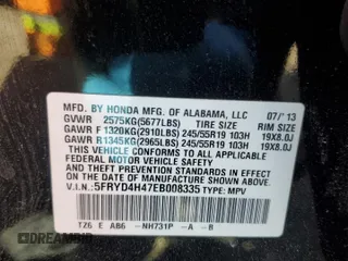 2014 Acura MDX Technology z VIN 5FRYD4H47EB008335, wystawiony jako Copart lot #45046295 z przebiegiem 130 684 mil mil oraz Szkoda całkowita • Salvage title. Historia ofert i sprzedaży dostępna na DreamBid. Obrazek 14.