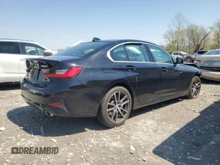 2020 BMW 3 Series 330i xDrive with VIN 3MW5R7J02L8B06525, listed as a Copart auction lot 53407385 with Not provided miles and Salvage title. Bid and sale history available at DreamBid. Image 3.