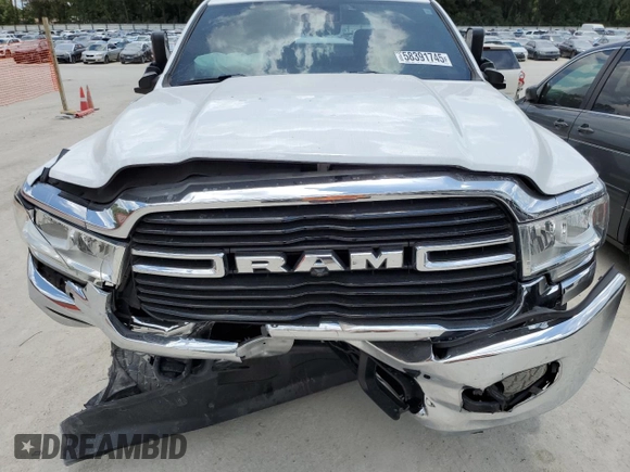 2021 Ram 2500 Tradesman with VIN 3C6UR5CJ4MG535303, listed as a Copart auction lot 58391745 with 38,282 mi miles and Salvage title. Bid and sale history available at DreamBid. Image 11.