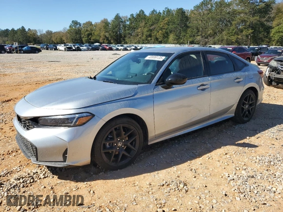 2025 Honda Civic Sport with VIN 2HGFE2F51SH542296, listed as a Copart auction lot 48999135 with 7,598 mi miles and Salvage title. Bid and sale history available at DreamBid. Image 1.