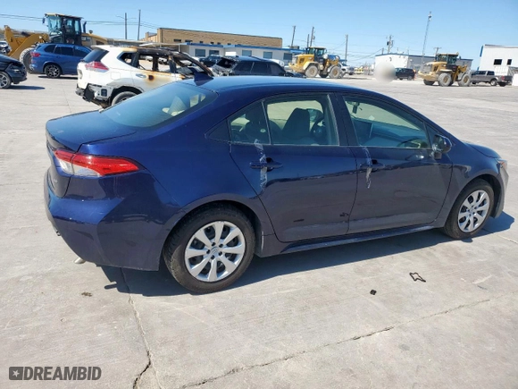 2021 Toyota Corolla LE with VIN JTDEPMAE8MJ158489, listed as a Copart auction lot 48766995 with 83,553 mi miles and Salvage Title. Bid and sale history available at carsss.com. Image 3.