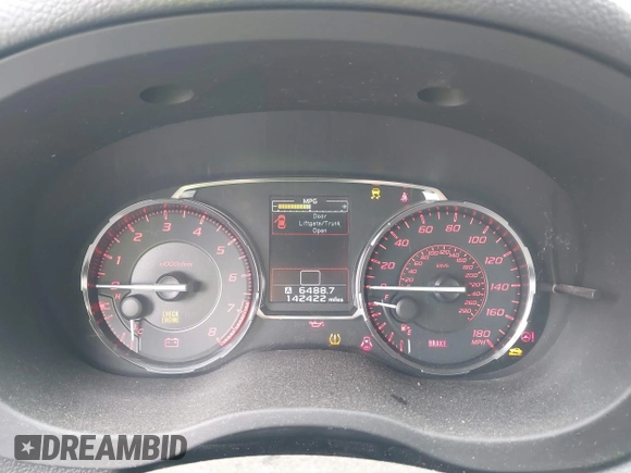 2017 Subaru WRX with VIN JF1VA1B66H9809817, listed as a IAAI auction lot 42427770 with 142,422 mi miles and . Bid and sale history available at DreamBid. Image 7.