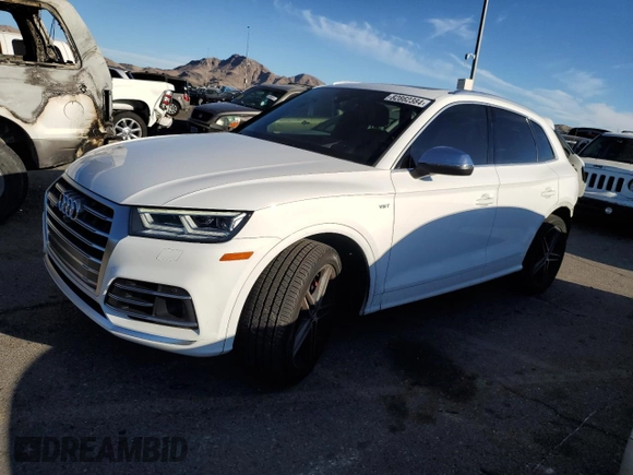 2018 Audi SQ5 Prestige with VIN WA1C4AFYXJ2104340, listed as a Copart auction lot 82862384 with 57,521 mi miles and Salvage Title. Bid and sale history available at DreamBid. Image 1.