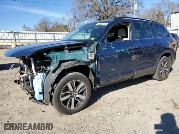 2021 Volkswagen Atlas SE z VIN 1V2LP2CA6MC553845, wystawiony jako Copart lot #42630145 z przebiegiem 87 628 mil mil oraz Szkody całkowita. Historia ofert i sprzedaży dostępna na DreamBid. Obrazek 1.
