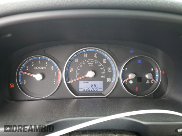 2009 Hyundai Santa Fe Limited with VIN 5NMSH13E29H247015, listed as a Copart auction lot 61474725 with 359,205 mi miles and Salvage title. Bid and sale history available at DreamBid. Image 9.