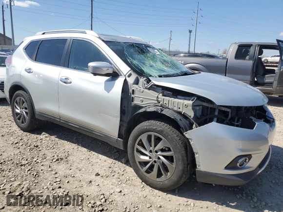 2015 Nissan Rogue SL with VIN 5N1AT2MV1FC896891, listed as a Copart auction lot 52155925 with 130,654 mi miles and Salvage Title. Bid and sale history available at carsss.com. Image 4.
