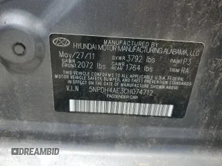 2012 Hyundai Elantra Limited z VIN 5NPDH4AE3CH074712, wystawiony jako Copart lot #58024145 z przebiegiem 170 120 mil mil oraz Czysty tytuł • Clean title. Historia ofert i sprzedaży dostępna na DreamBid. Obrazek 12.
