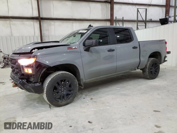 2024 Chevrolet Silverado 1500 Custom Trail Boss with VIN 3GCPDCEK2RG183022, listed as a Copart auction lot 82964444 with 21,314 mi miles and Salvage Title. Bid and sale history available at carsss.com. Image 1.