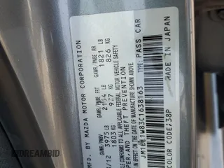 2012 Mazda 3 i Grand Touring with VIN JM1BL1W83C1638163, listed as a Copart auction lot 65781995 with 161,436 mi miles and Salvage title. Bid and sale history available at DreamBid. Image 12.