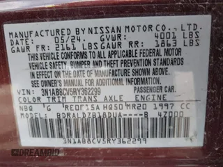 2024 Nissan Sentra SV with VIN 3N1AB8CV5RY362299, listed as a IAAI auction lot 42150656 with 20,694 mi miles. Bid and sale history available at carsss.com. Image 9.