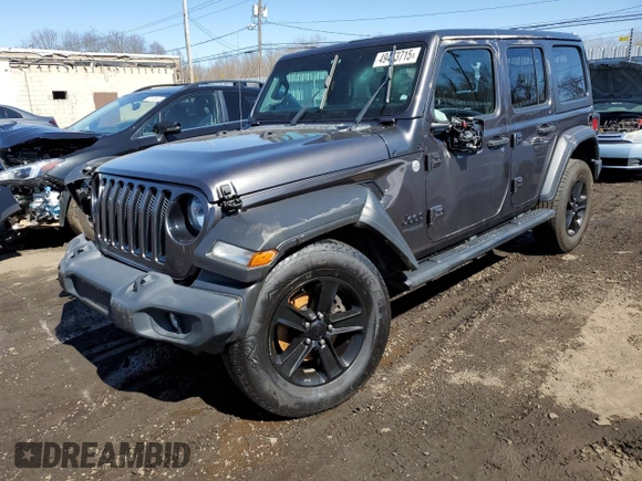 2020 Jeep Wrangler Unlimited Willys with VIN 1C4HJXDN6LW116397, listed as a Copart auction lot 49473715 with 54,981 mi miles and Salvage title. Bid and sale history available at DreamBid. Image 1.