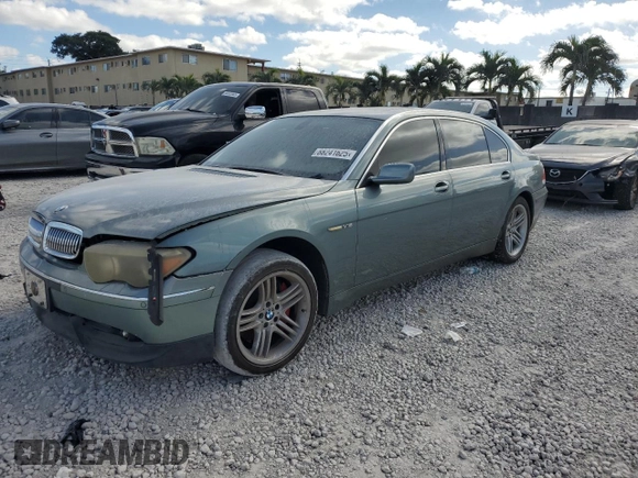 2004 BMW 7 Series with VIN WBAGN83574DK11116, listed as a Copart auction lot 88241625 with Not provided miles and Clean title. Bid and sale history available at DreamBid. Image 1.