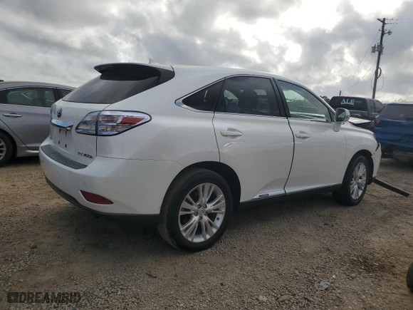2010 Lexus RX 450h with VIN JTJZB1BA7A2400394, listed as a Copart auction lot 45054805 with 0 mi miles and Salvage Title. Bid and sale history available at carsss.com. Image 3.