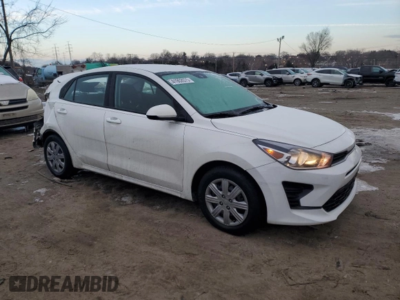 2022 Kia Rio S with VIN 3KPA24AD7NE449570, listed as a Copart auction lot 41902075 with 57,278 mi miles and Salvage Title. Bid and sale history available at carsss.com. Image 4.
