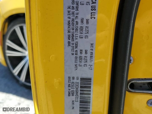 2017 Dodge Charger SXT with VIN 2C3CDXHG0HH572113, listed as a Copart auction lot 53451995 with 0 mi miles and Salvage Title. Bid and sale history available at carsss.com. Image 13.