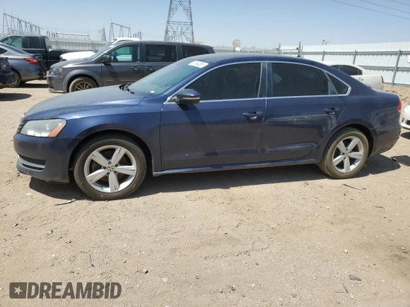 2012 Volkswagen Passat SE with VIN 1VWBP7A3XCC065461, listed as a Copart auction lot 61854385 with 214,225 mi miles and Salvage title. Bid and sale history available at DreamBid. Image 1.