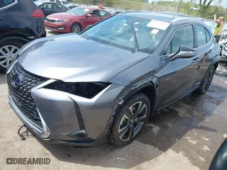 2021 Lexus UX with VIN JTHP9JBH1M2040593, listed as a IAAI auction lot 42024493 with 33,394 mi miles. Bid and sale history available at carsss.com. Image 2.