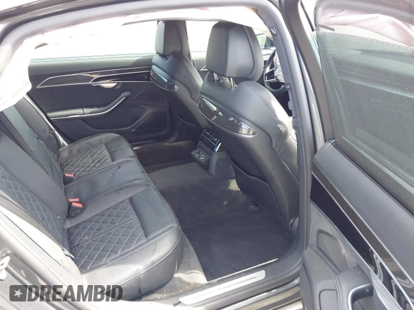 2022 Audi S8 with VIN WAULSAF83NN001905, listed as a IAAI auction lot 41813861 with 18,461 mi miles and . Bid and sale history available at DreamBid. Image 8.