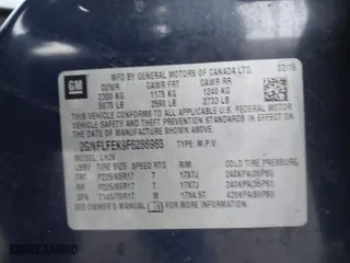 2015 Chevrolet Equinox LT with VIN 2GNFLFEK9F6286985, listed as a IAAI auction lot 41054839 with 191,613 mi miles. Bid and sale history available at carsss.com. Image 9.