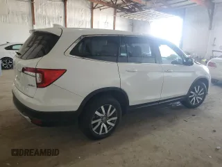 2022 Honda Pilot EX-L with VIN 5FNYF6H51NB097268, listed as a Copart auction lot 47734075 with 42,760 mi miles and Salvage Title. Bid and sale history available at DreamBid. Image 3.