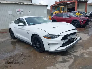 2018 Ford Mustang GT with VIN 1FA6P8CF5J5154590, listed as a IAAI auction lot 41588857 with 113,805 mi miles. Bid and sale history available at carsss.com. Image 1.