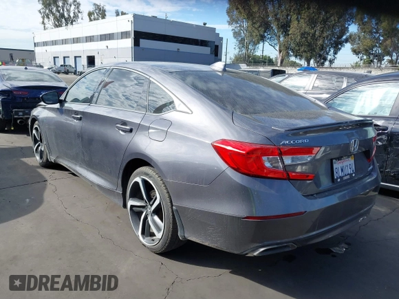 2019 Honda Accord Sport with VIN 1HGCV1F30KA123205, listed as a IAAI auction lot 41674180 with 62,382 mi miles and . Bid and sale history available at DreamBid. Image 3.