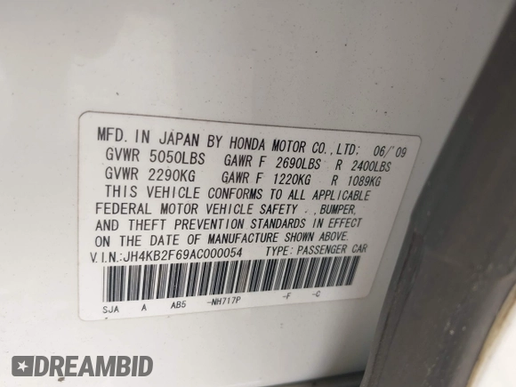 2010 Acura RL Technology with VIN JH4KB2F69AC000054, listed as a IAAI auction lot 42084536 with 290,743 mi miles and . Bid and sale history available at DreamBid. Image 9.