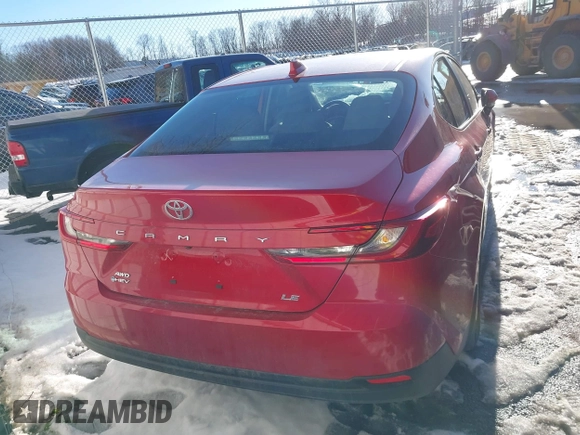2025 Toyota Camry LE с VIN 4T1DBADK3SU011319, выставлен на аукционе IAAI как лот 41430879 с пробегом 2 366 миль миль и . История ставок и продаж доступна на DreamBid. Изображение 16.