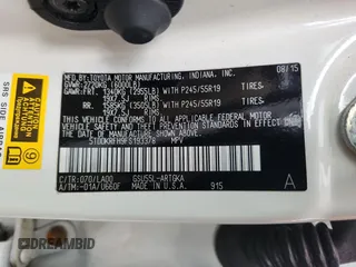 2015 Toyota Highlander Limited с VIN 5TDDKRFH9FS193378, выставлен на аукционе Copart как лот 63219085 с пробегом 111 969 миль миль и Списание • Salvage title. История ставок и продаж доступна на DreamBid. Изображение 14.