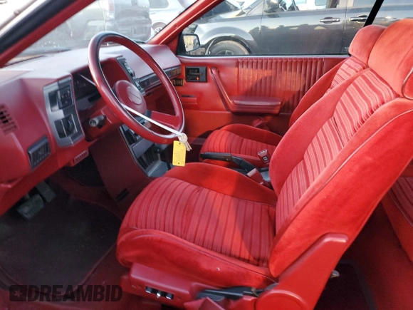 1985 Chevrolet Cavalier with VIN 1G1JE67W1F7185395, listed as a Copart auction lot 80670104 with 5,776 mi miles and Clean Title. Bid and sale history available at DreamBid. Image 7.