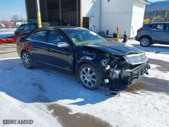 2007 Lincoln MKZ with VIN 3LNHM26T07R653177, listed as a IAAI auction lot 41571111 with 124,929 mi miles. Bid and sale history available at carsss.com. Image 1.