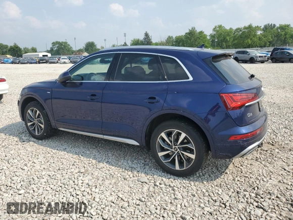 2022 Audi Q5 S line Premium with VIN WA1GAAFY6N2071689, listed as a Copart auction lot 59636025 with 19,969 mi miles and Salvage title. Bid and sale history available at DreamBid. Image 2.