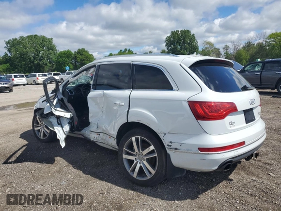 2015 Audi Q7 Premium Plus with VIN WA1LGAFE6FD029046, listed as a Copart auction lot 57629135 with 116,962 mi miles and Salvage title. Bid and sale history available at DreamBid. Image 2.