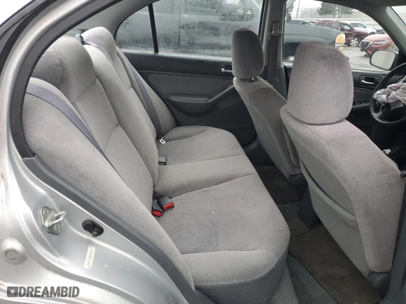 2002 Honda Civic LX with VIN 2HGES15582H500353, listed as a Copart auction lot 44522785 with 264,316 mi miles and Salvage Title. Bid and sale history available at carsss.com. Image 10.