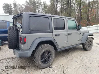 2021 Jeep Wrangler Unlimited Sport S with VIN 1C4HJXDN8MW586934, listed as a Copart auction lot 47842895 with 48,946 mi miles and Salvage Title. Bid and sale history available at carsss.com. Image 3.