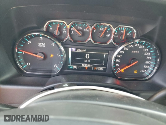 2016 Chevrolet Silverado 1500 LT with VIN 1GCVKREC6GZ248735, listed as a Copart auction lot 52715885 with 124,699 mi miles and Salvage Title. Bid and sale history available at DreamBid. Image 9.