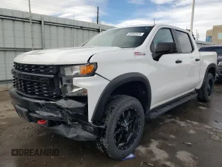 2020 Chevrolet Silverado 1500 Custom Trail Boss with VIN 3GCPYCEF9LG191567, listed as a Copart auction lot 50402525 with 81,834 mi miles and Salvage Title. Bid and sale history available at DreamBid. Image 1.