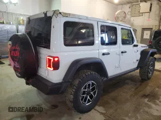 2024 Jeep Wrangler Rubicon with VIN 1C4PJXFG8RW366212, listed as a Copart auction lot 88892985 with 7,649 mi miles and Salvage Title. Bid and sale history available at DreamBid. Image 3.