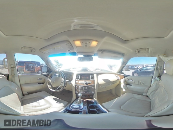2012 Infiniti QX56 7-passenger with VIN JN8AZ2NE5C9017052, listed as a Copart auction lot 48788315 with 161,824 mi miles and Salvage Title. Bid and sale history available at carsss.com. Image 14.