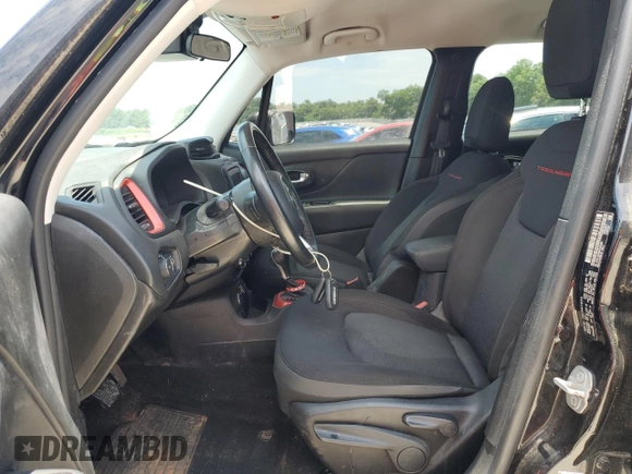 2017 Jeep Renegade Trailhawk with VIN ZACCJBCB9HPG54388, listed as a Copart auction lot 62537115 with 54,897 mi miles and Clean title. Bid and sale history available at DreamBid. Image 7.