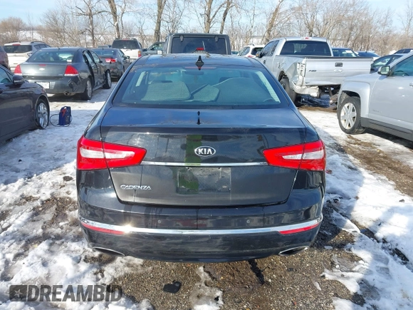 2015 Kia Cadenza Premium with VIN KNALN4D72F5181818, listed as a IAAI auction lot 41358864 with 113,460 mi miles. Bid and sale history available at carsss.com. Image 16.