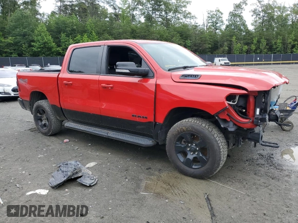 2022 Ram 1500 Big Horn with VIN 1C6SRFFT5NN308429, listed as a Copart auction lot 50286645 with 49,221 mi miles and Salvage title. Bid and sale history available at DreamBid. Image 4.