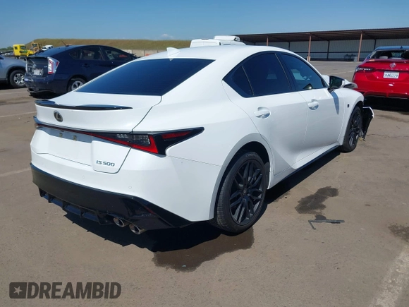 2023 Lexus IS 500 F Sport Performance z VIN JTHAP1D24P5004680, wystawiony jako IAAI lot #42148795 z przebiegiem 14 791 mil mil oraz . Historia ofert i sprzedaży dostępna na DreamBid. Obrazek 4.