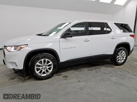 2021 Chevrolet Traverse LS with VIN 1GNERFKW7MJ123401, listed as a Copart auction lot 61688025 with 51,777 mi miles and Clean title. Bid and sale history available at DreamBid. Image 1.
