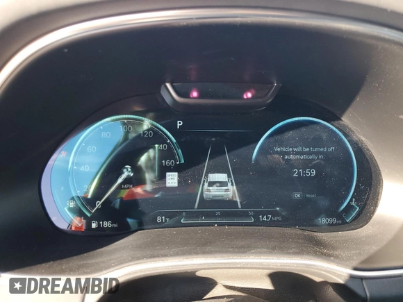2023 Genesis GV80 with VIN KMUHCESC5PU120598, listed as a Copart auction lot 44137235 with 18,099 mi miles and Salvage title. Bid and sale history available at DreamBid. Image 9.