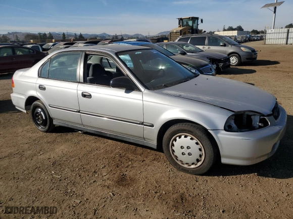 1997 Honda Civic DX with VIN 2HGEJ6623VH542972, listed as a Copart auction lot 84721694 with 257,296 mi miles and Salvage Title. Bid and sale history available at carsss.com. Image 4.