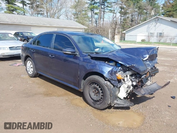 2012 Volkswagen Passat S w/Appearance with VIN 1VWAP7A35CC071406, listed as a IAAI auction lot 41912227 with 235,820 mi miles. Bid and sale history available at carsss.com. Image 1.