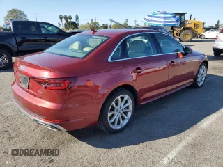 2019 Audi A4 Premium Plus with VIN WAUENAF41KA044624, listed as a Copart auction lot 50043695 with 12,368 mi miles and Salvage Title. Bid and sale history available at carsss.com. Image 3.